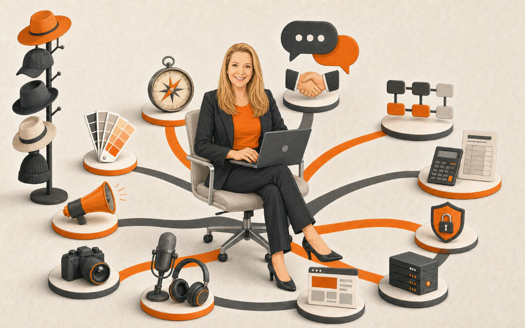 Zeichnung Nicole Y. Männl mit Business-Symbolen