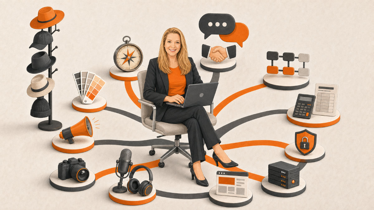 Zeichnung Nicole Y. Männl mit Business-Symbolen