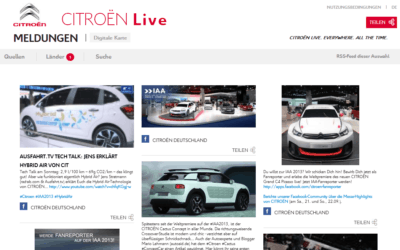 Social Communication mit Aggregation: Mercedes-Benz und Citroën